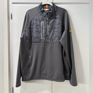 Peter Millar Charcoal Camouflage Quarter-Zip Jacket